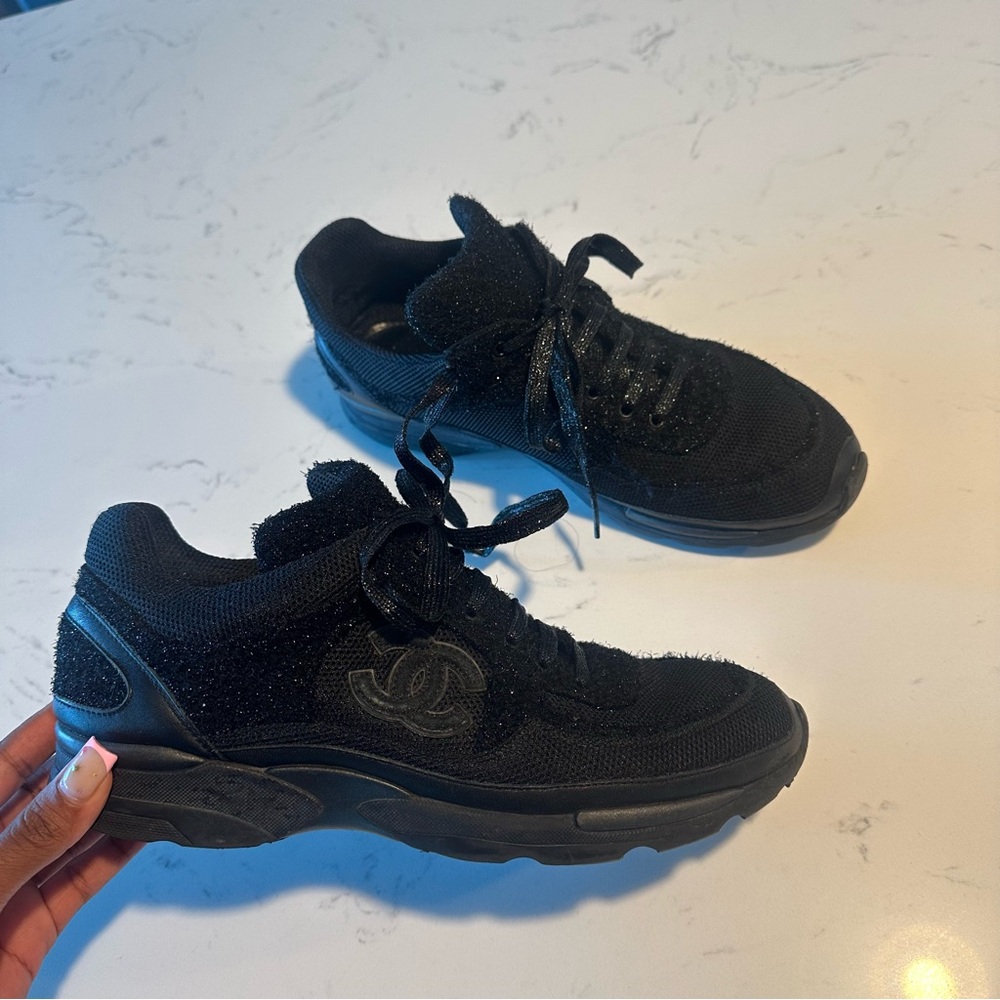 Chanel Black Sneakers